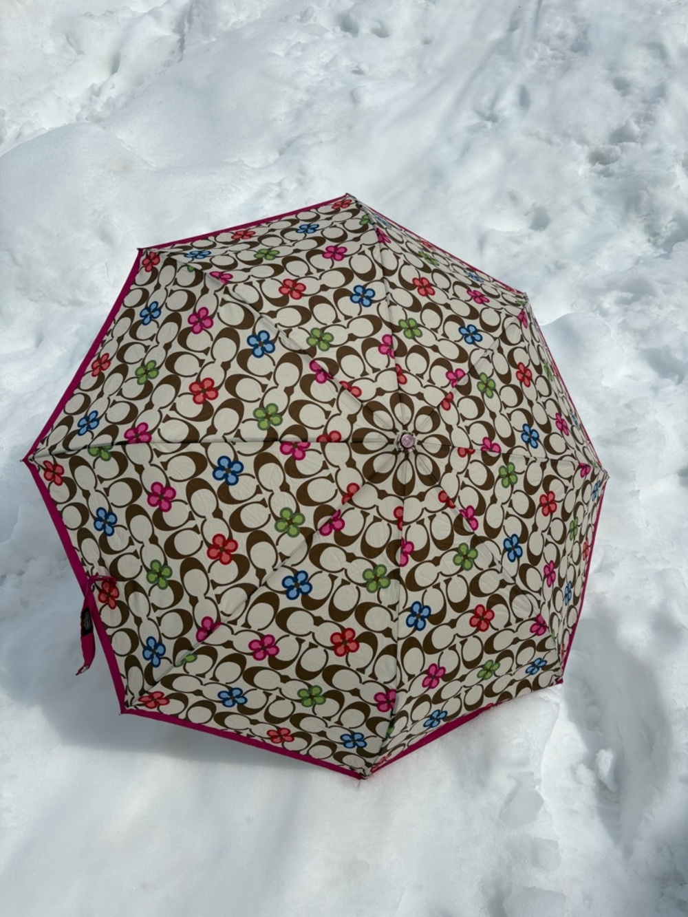 Coach UV Protection Signature Umbrella☂️